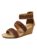Sandales compensées femme boucle moderne en cuir Synthétique résistant au dérapage