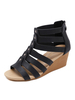 Sandales compensées femme magnifique boucle en cuir Synthétique bout ouvert antidérapant résistant