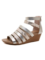 Sandales compensées pour femme en cuir Synthétique magnifique bout ouvert antidérapant
