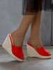 Sandales compensées pour femmes Chic Micro Suede Chaussons compensés supérieurs