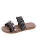 Sandales de gladiateur textile de sandale plat sandales de pantoufles décontractées