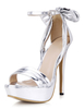 Sandales de mariage en Synthétique avec noeud à talons aigus