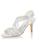 Sandales de mariage strass peep toe chaussures de mariée
