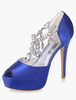 Sandales de mariée et de soirée 2021 Strass Peep-toe plateforme