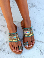 Sandales De Plage Femmes Bohème Pantoufle Chaussures