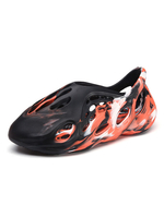 Sandales de plage Slip-On Artwork en cuir à semelle EVA pour hommes