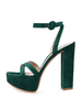 Sandales de Soirée à Talons Hauts avec Bout Ouvert Femme Unicolore