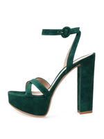 Sandales de Soirée à Talons Hauts avec Bout Ouvert Femme Unicolore