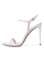 Sandales de Soirée à Talons Hauts avec Bout Ouvert Femme Unicolore