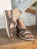 Sandales femme plates sandales confortables couleur gris