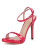 Sandales Femme pour femme en faux cuir été mode unicolore à talons aigus boîte de nuit sandales 12cm