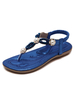 Sandales Femme pour femme Synthétique été mode avec perles unicolore Talon plat"idien sandales 2.5cm