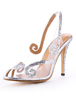 Sandales femme talon haut argent