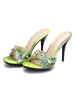 Sandales femme verte en PU imprimé serpent Mules femme
