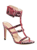 Sandales Femmes 2021 Rouges Talon Haut Orteil Nu Boucle Détails Chaussures Pour Femmes