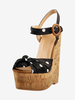 Sandales Femmes Chaussures Compensées À Plateforme À Pois Bout Ouvert