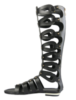 Sandales gladiateur en vogue en Synthétique unicolore Talon plat