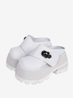 Sandales gothiques Lolita à bout rond en cuir PU Chaussures Compensées d