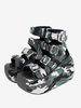 Sandales gothiques Lolita Chaussures dété Lolita à bout rond en textile vert chasseur