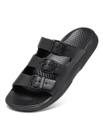 Sandales Homme avec Bout Ouvert Unicolore avec Boucle