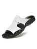 Sandales Homme en Cuir Synthétique avec Bout Ouvert Bicolores