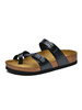 Sandales Homme en Cuir Synthétique avec Bout Ouvert Bicolores