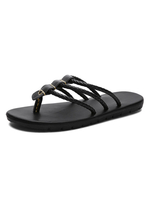 Sandales Homme en Cuir Synthétique avec Bout Ouvert Unicolore