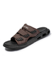 Sandales Homme en Cuir Synthétique avec Bout Ouvert Unicolore