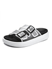 Sandales Homme en Cuir Synthétique Femme avec Bout Ouvert avec Boucles Bicolores