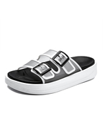 Sandales Homme en Cuir Synthétique Femme avec Bout Ouvert avec Boucles Bicolores