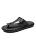 Sandales Homme en Cuir Synthétique Femme avec Bout Ouvert Unicolore
