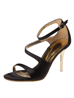 Sandales noires à talon aigu