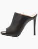 Sandales peep-toe Synthétique noir talons aigus