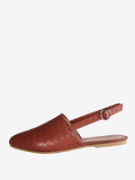 Sandales plates à bout pointu pour femmes chaussures décontractées à bride arrière