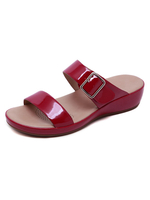 Sandales plates femme plates en cuir Synthétique décontracté