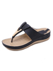 Sandales plates femme plates en cuir Synthétique plage