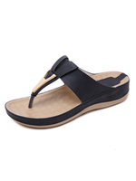 Sandales plates femme plates en cuir Synthétique plage