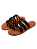Sandales plates pour femme plage plat Synthétique cuir orteil anneau pantoufles pour femmes