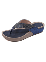 Sandales plates pour femme strass Synthétique cuir sandales à lanières décontractées