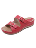Sandales plates pour femmes Beach Flat Synthétique Leather