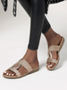 Sandales plates pour femmes Casual Flat Polyester Slip On Casual Flats
