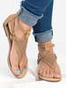 Sandales plates pour femmes Chic Flat Synthétique Mesh en cuir Couleur unie Appartements pour femmes