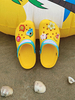 Sandales plates pour femmes découpées en mousse à mémoire de forme plage bout fermé pantoufle jaune décontractée