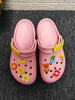 Sandales plates pour femmes découpées talon compensé résine plage rose sabots chaussures