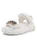 Sandales plates pour femmes embellies Beach Comfy Open Toe Plus Size Shoes