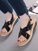 Sandales plates pour femmes en cuir Synthétique chic