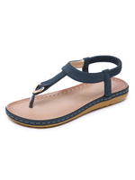 Sandales plates pour femmes en cuir Synthétique plat élégant