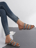 Sandales plates pour femmes Flat Synthétique Leather Casual Synthétique Womens Flats