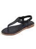 Sandales plates pour femmes Flat Synthétique Leather Casual Thong Flats pour femmes