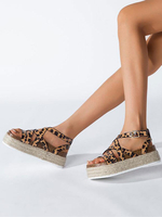 Sandales plates pour femmes Sandales en cuir PU à bout ouvert chic